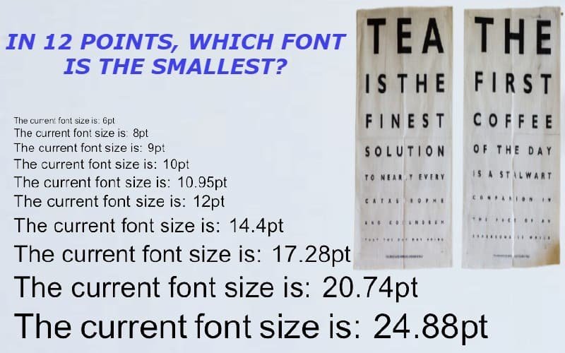 In 12 Points, Which Font Is The Smallest?