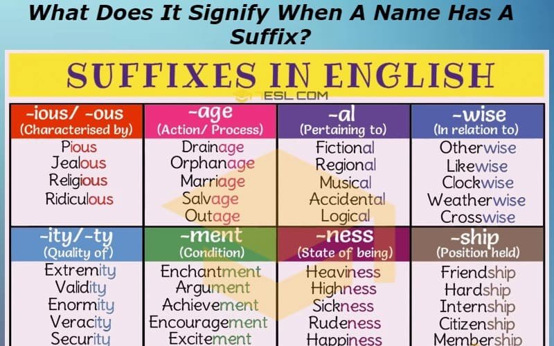 What Does It Signify When A Name Has A Suffix?